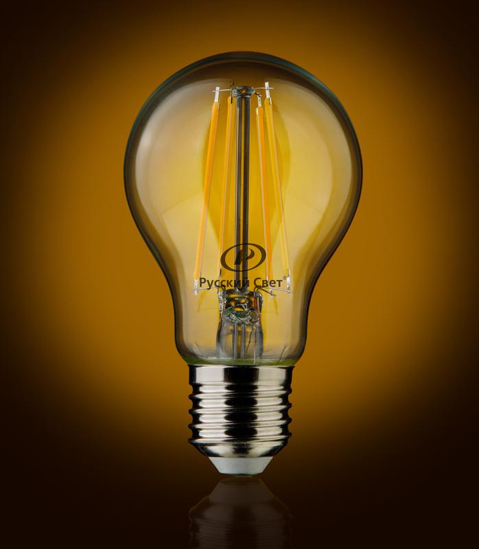 Лампа светодиодная филаментная RS F A55 E27 8W 220-240V 2700К 8Вт 970лм Ra 90 грушевидная Русский Свет 15010945086 фото в каталоге от BTSprom.by Лампа светодиодная филаментная RS F A55 E27 8W 220-240V 2700К 8Вт 970лм Ra 90 грушевидная Русский Свет 15010945086 фото в каталоге от BTSprom.by