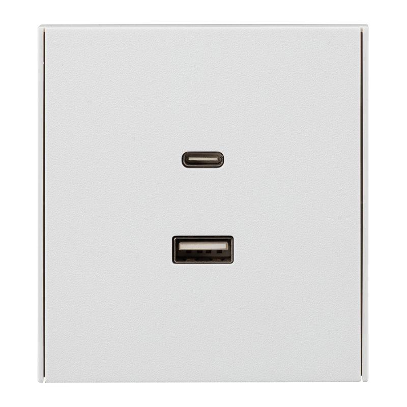 розетка сп strong usb-a + type-c 3а с функцией быстрой зарядки жемчуг kranz kr-78-0734-4 от BTSprom.by