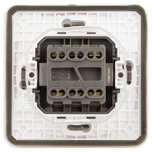  Переключатель Эксперт 11-1526-01 двойн. IP55 10АХ-250В СУ бел. Эра Б0063248 фото в каталоге от BTSprom.by