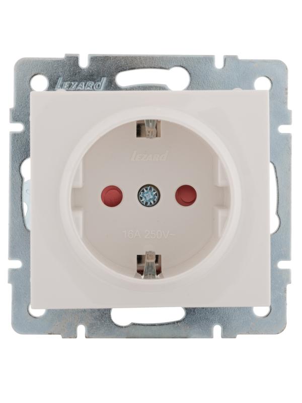 розетка 1-м rain защ. шторки керамика механизм бел. lezard 703-0288-124 от BTSprom.by