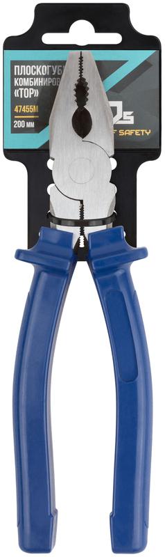  Плоскогубцы комбинированные "Тор" инстр. сталь пластиковые ручки 200мм MOS 47455М фото в каталоге от BTSprom.by