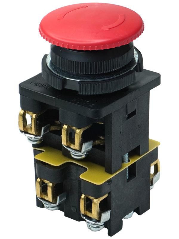 выключатель кнопочный ке-022 у3 исп.3 2но+2нз гриб без фиксации 10а ip40 660в красн. электротехник et511653 от BTSprom.by