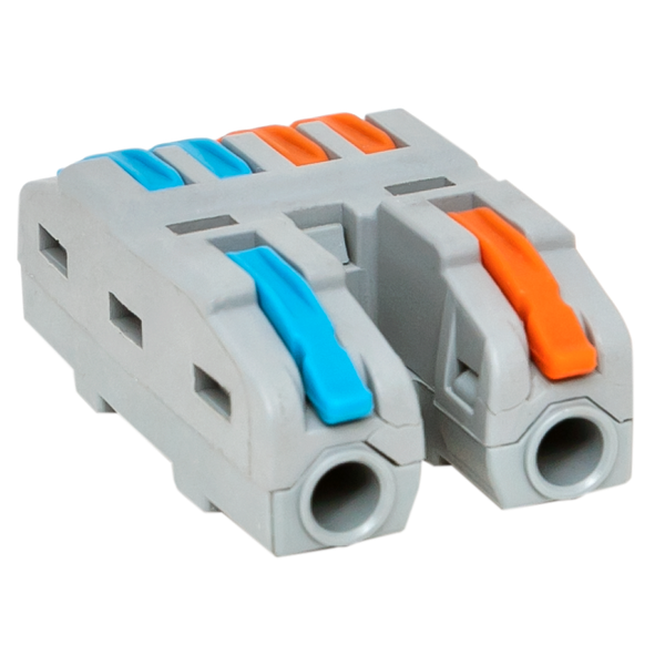  Клемма строительно-монтажная СМК 222-424 разветвительная 4 выхода 0.08-4кв.мм EKF plc-smk-422-4 фото в каталоге от BTSprom.by
