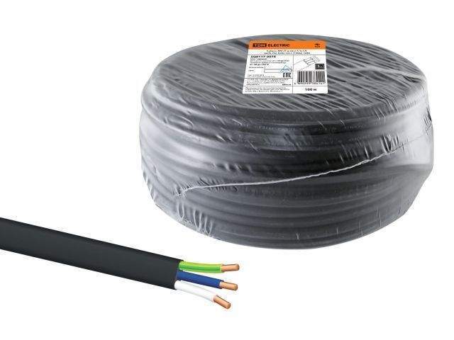 кабель ввг-п нг(а)-ls 3х1,5 ок(n, pe)-0,66 гост (100м) tdm (черный) от BTSprom.by