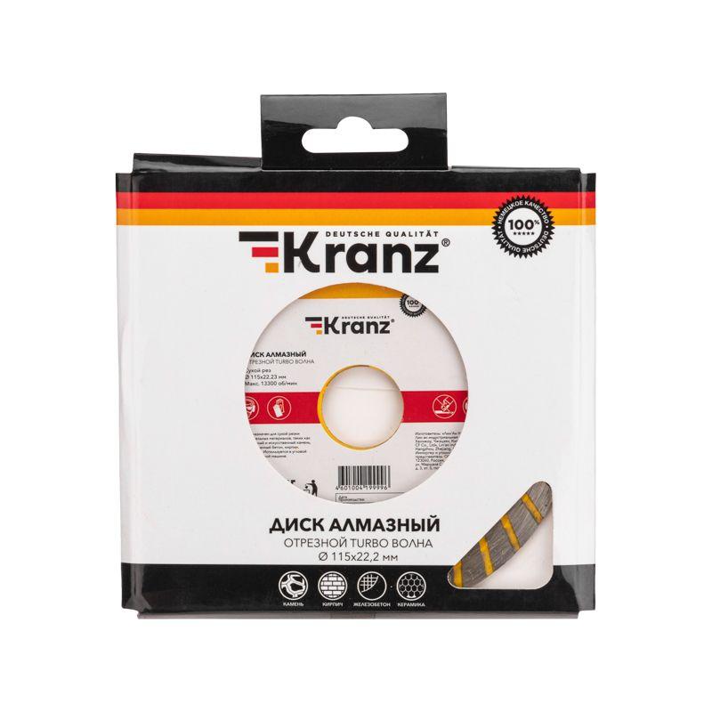  Диск алмазный отрезной Turbo волна 115х22.2х2х10мм Kranz KR-90-0130 фото в каталоге от BTSprom.by
