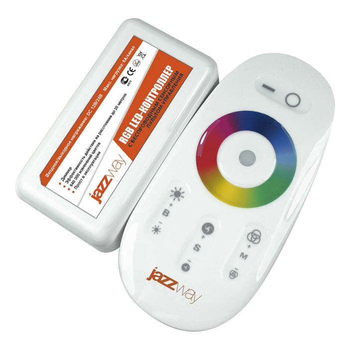 контроллер rgb prc-4000hf wh 12/24в 216/432вт бел. jazzway 1007957 от BTSprom.by