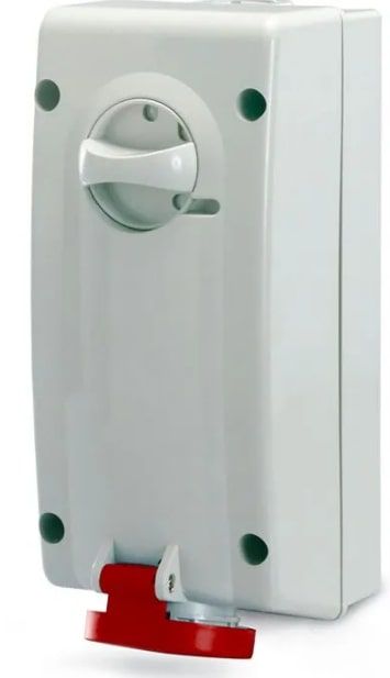 розетка настенная с механической блокировкой и боковым расположением разъема артикул dis5603287 ip44 32а 3p+e+n 400в dkc dis5603287s от BTSprom.by