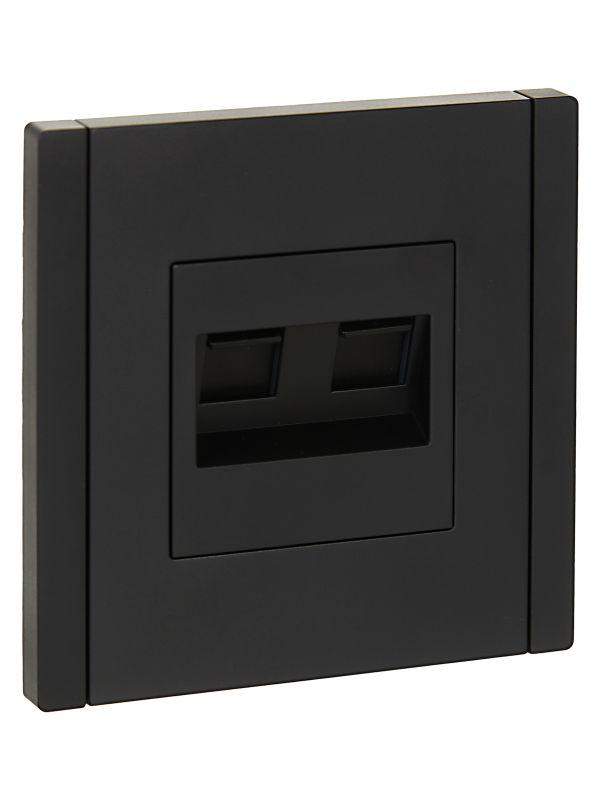 розетка 2-м rj11+rj45 кат.5e forte&piano fp135 черн. iek fp-kt20-o-1-k02 от BTSprom.by