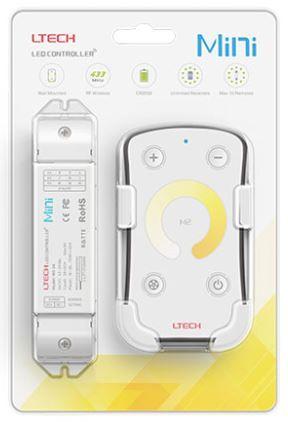 контроллер cct для led ленты 12-24в ip20 135x30x20мм c пультом 2ch 72/144w (12в/24в) (ltech) varton m2+m3-3a от BTSprom.by