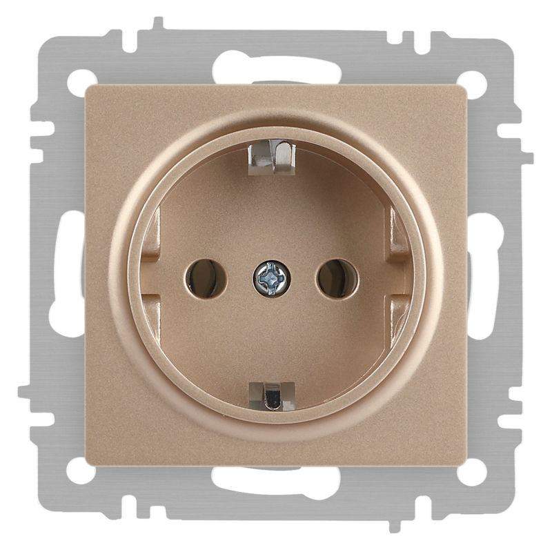 розетка 1-м сп accent 6-202-04 16а ip20 250в 2p+e schuko шампань intro б0063690 от BTSprom.by