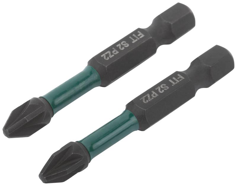  Набор бит кованые ударные сталь S2 односторонние 50мм PZ2 профи блистер (уп.2шт) FIT 57482 фото в каталоге от BTSprom.by