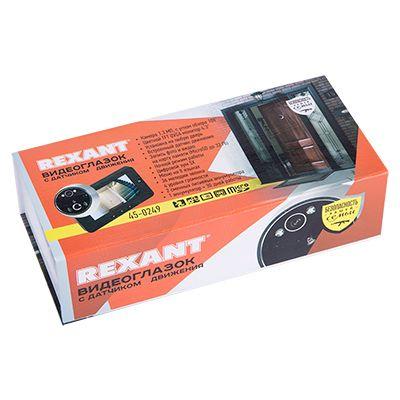  Видеоглазок (запись видео/фото по движ. ночн. реж. работы) 4.3дюйм TFT QVGA монитор; Micro SD до 32Гб; ИК-автомат; наружн. камера-1.3Мп. 100град. цифр. зум. 5Х REXANT 45-0249 фото в каталоге от BTSprom.by