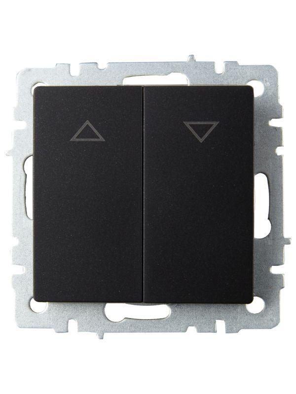  Выключатель жалюзи СП BRITE ВС10-1-5-БрЧ 10А механизм черн. IEK BR-V15-0-10-K02 фото в каталоге от BTSprom.by