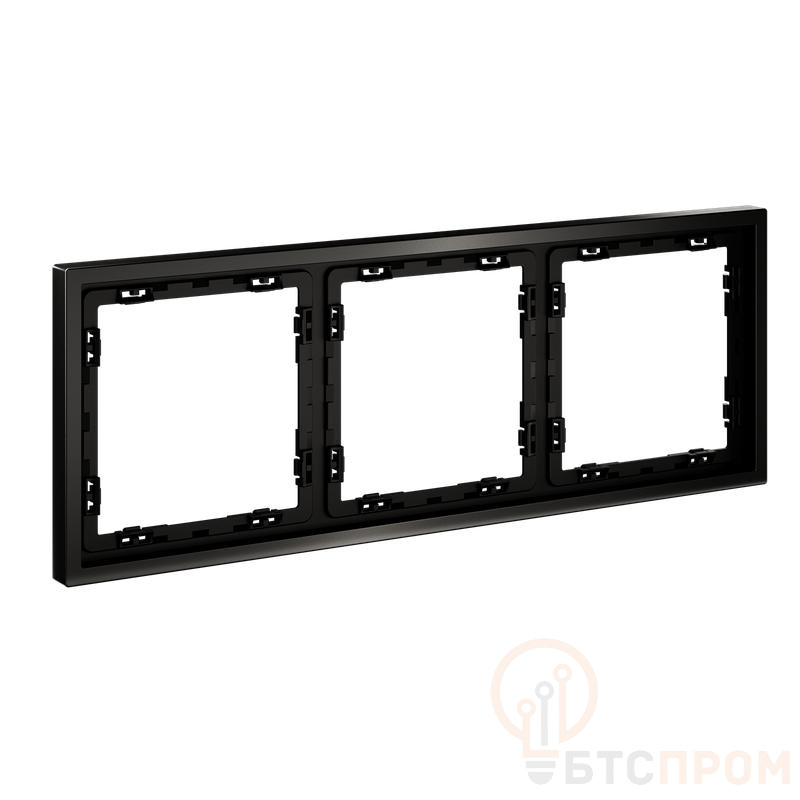  Рамка металлическая на 3 поста S70 Metal антрацит Voltum VLSM120312 фото в каталоге от BTSprom.by
