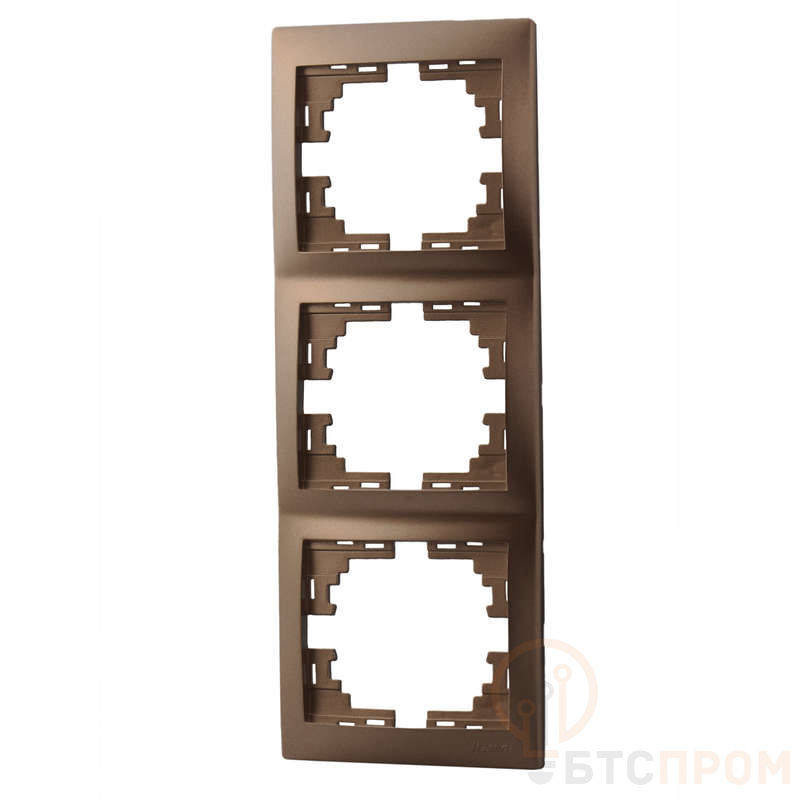 Рамка 3-м Mira вертикал. свет. корич. LEZARD 701-3100-153 фото в каталоге от BTSprom.by  Рамка 3-м Mira вертикал. свет. корич. LEZARD 701-3100-153 фото в каталоге от BTSprom.by