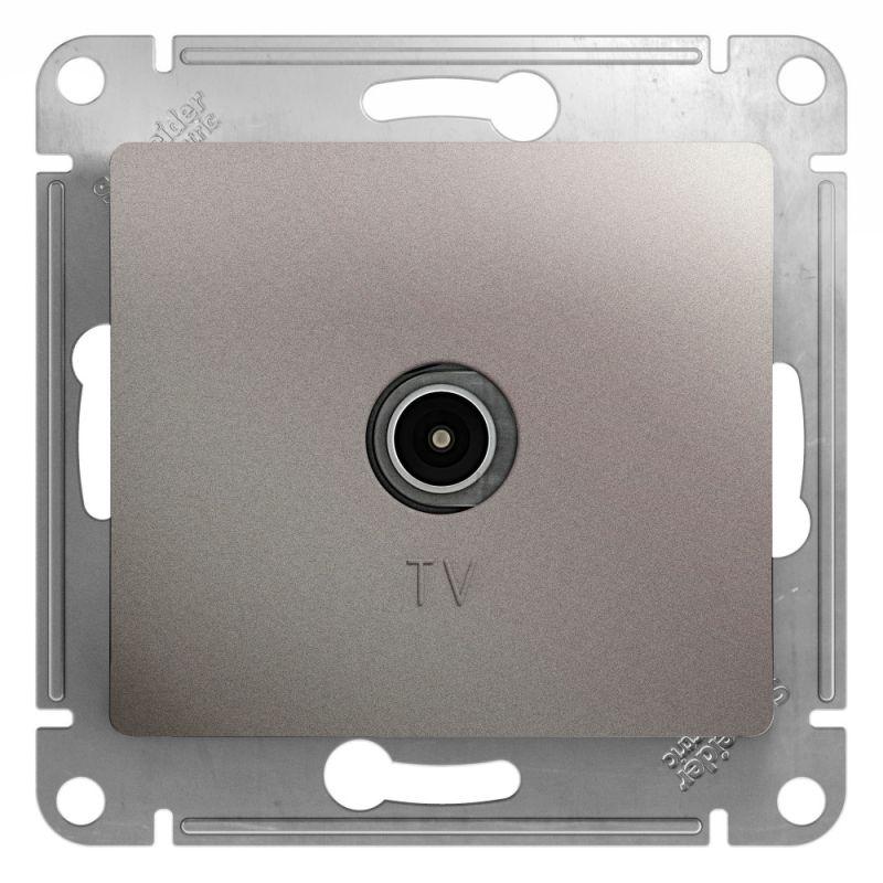 розетка телевизионная оконечная tv glossa 1дб механизм платина se gsl001291 от BTSprom.by