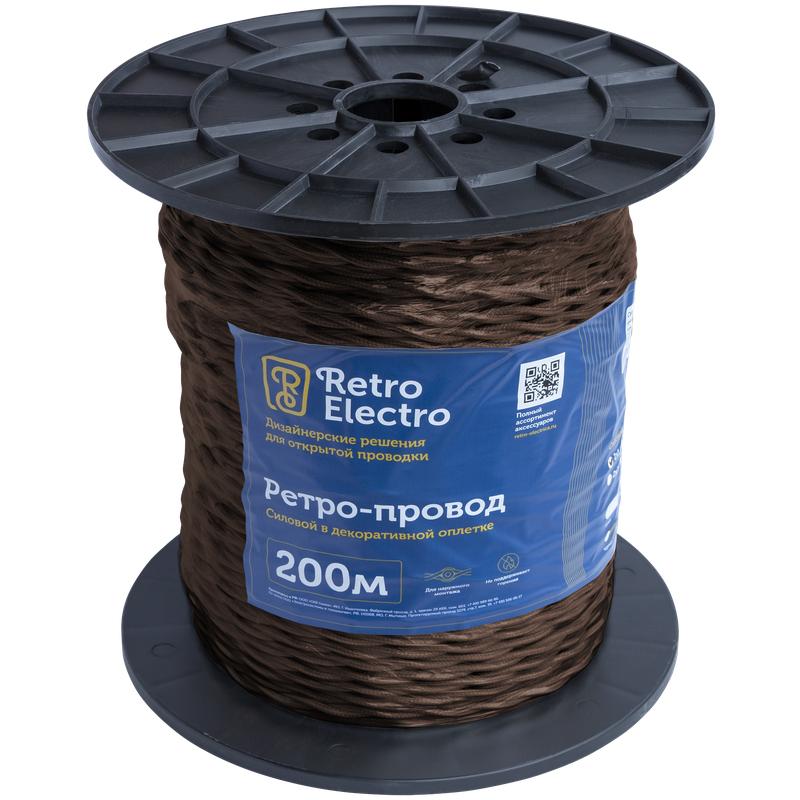 Провод ретро 2х1.5 корич. (уп.200м) RetroElectro 2254764 фото в каталоге от BTSprom.by