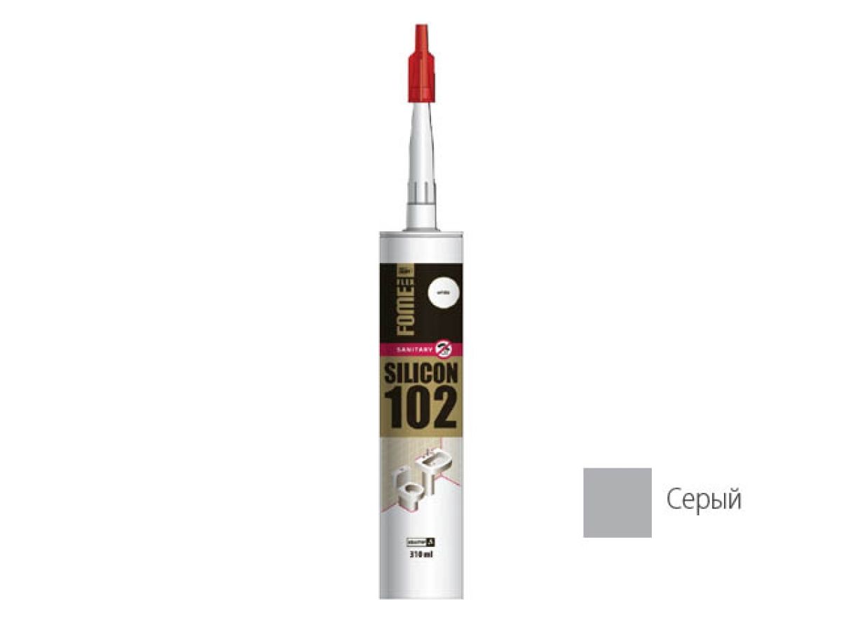 герметик силиконовый санитарный fome flex "sanitary silicon 102" (сер.) 310мл 01-4-1-106 от BTSprom.by