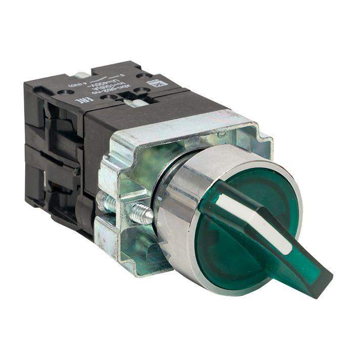 переключатель bd33 3p с зел. подсветкой 230в no proxima ekf xb2-bk33-g-230 от BTSprom.by