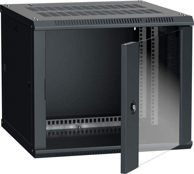 шкаф 19 дюйм linea w 6u 600х600мм настен. стекл. дверь ral9005 itk lwr5-06u66-gf от BTSprom.by