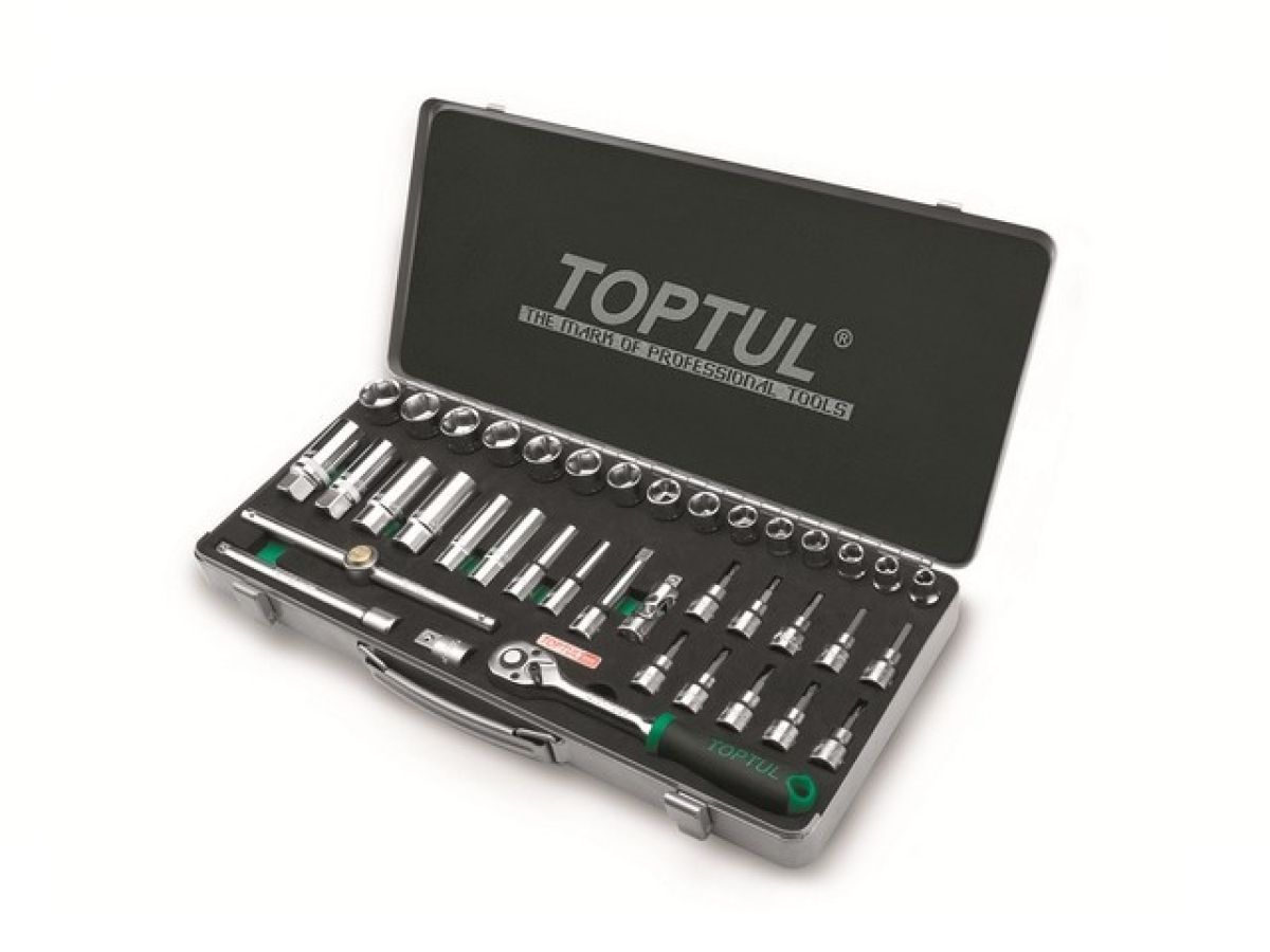 набор головок и бит 3/8" 39предм. 6гр. метал.кейс toptul gcad3902 от BTSprom.by