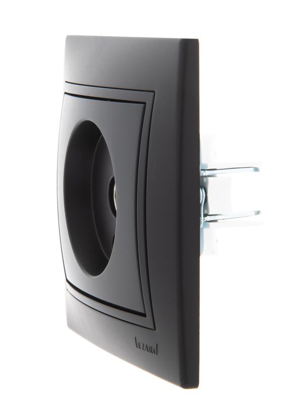  Розетка телевизионная проходная TV СП Mira черн. бархат LEZARD 701-4242-129 фото в каталоге от BTSprom.by