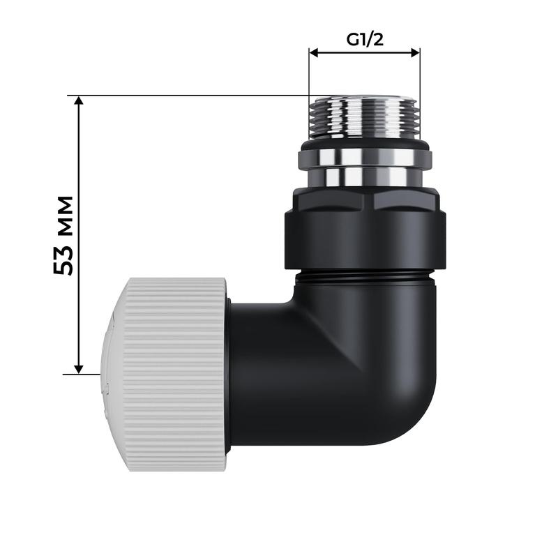  Набор термостатический трехосевой Design Pro 15мм М30х1.5 черн. Royal Thermo НС-1646647 фото в каталоге от BTSprom.by