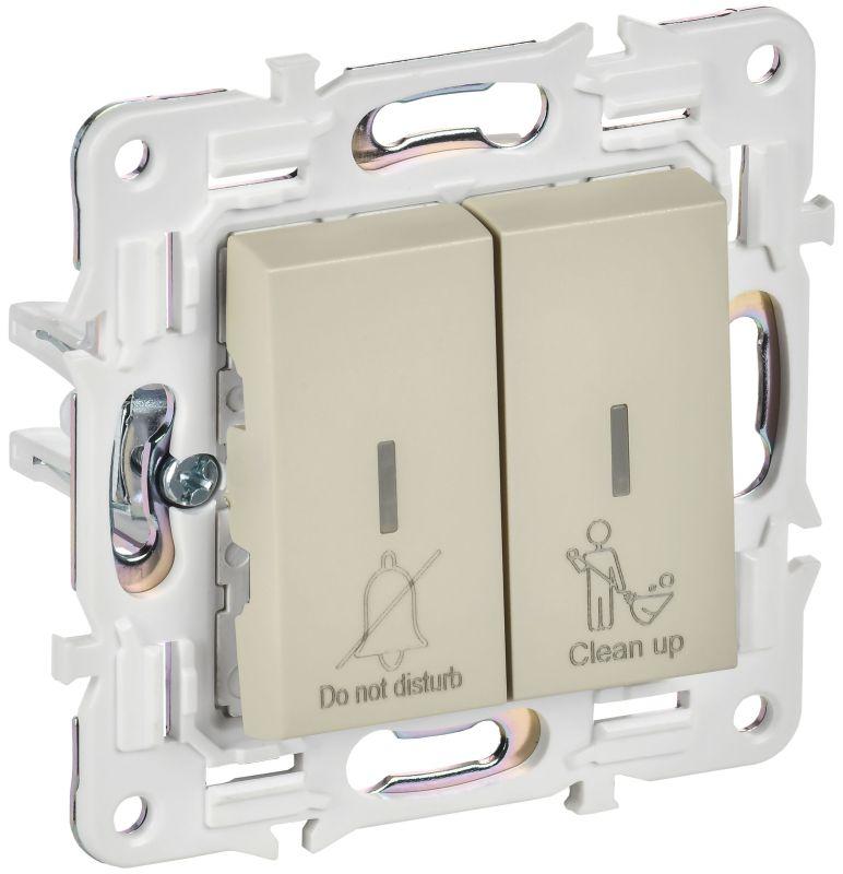 выключатель 2-кл. skandy 10а sk-v16b для отелей с индикацией беж. iek sk-v20-2-10-k10 от BTSprom.by
