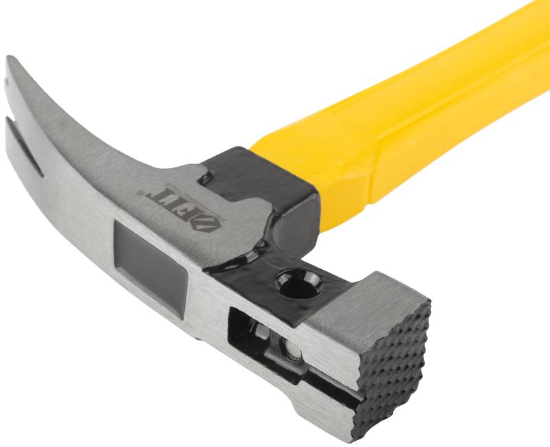  Молоток-гвоздодер 27мм 370г дополнит. гвоздодер; фибергласовая усилен. удлиненная ручка FIT 44750 фото в каталоге от BTSprom.by