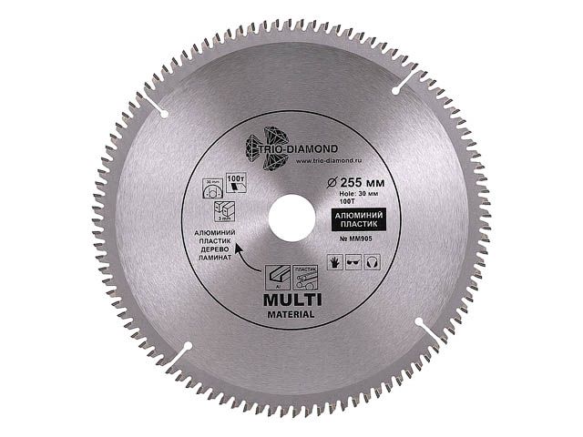 диск пильный 255х30 мм 100 зуб. универсальный  multi material (trio-diamond) mm905 от BTSprom.by