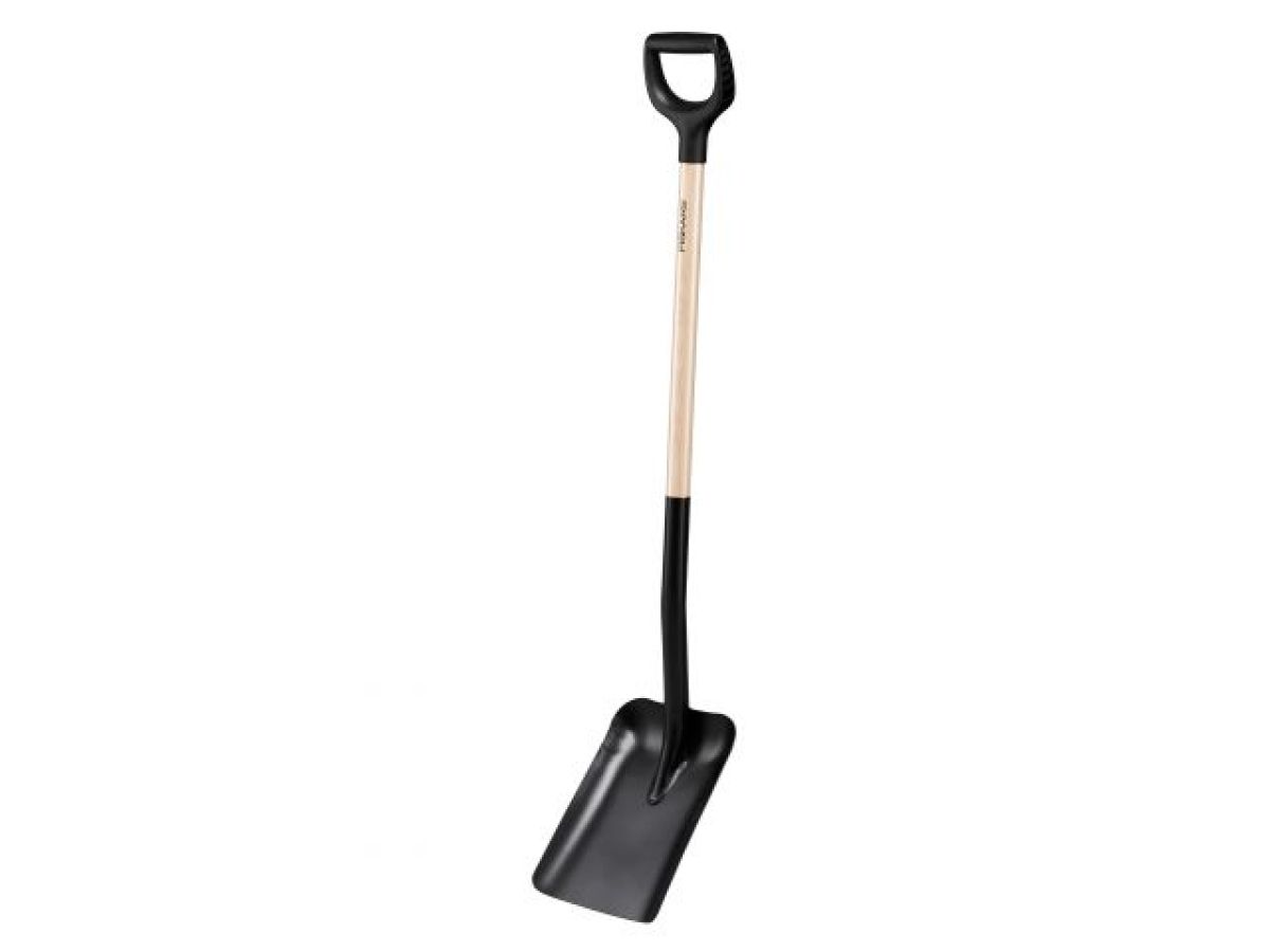 лопата совковая с дер. черенком и ручкой fiskars 1066723 от BTSprom.by