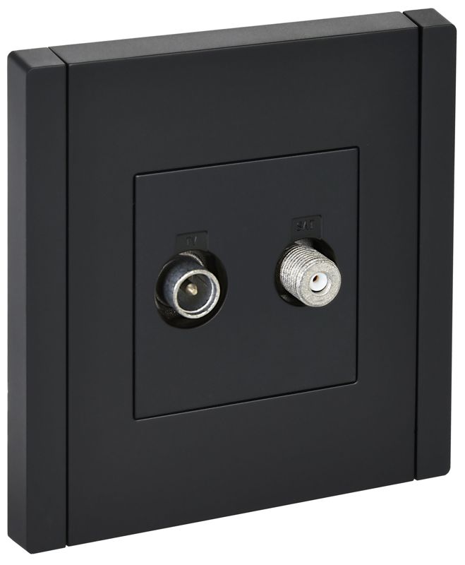 розетка 2-м tv+sat forte&piano fp138 черн. iek fp-af20-o-k02 от BTSprom.by