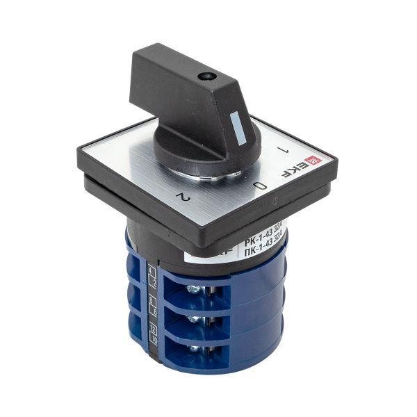  Переключатель кулачковый ПК-1-43 3П 32А "1-0-2" EKF pk-1-43-32 фото в каталоге от BTSprom.by