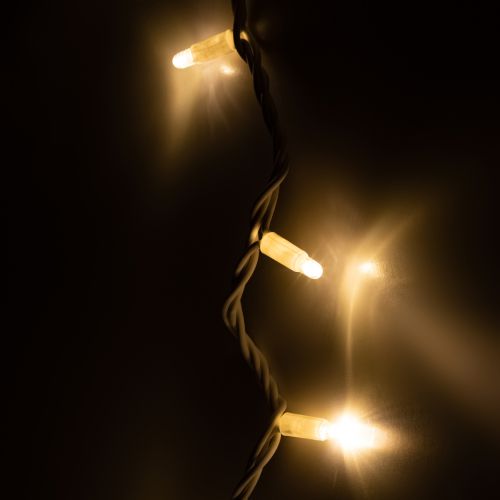  Гирлянда светодиодная "Нить" 3м 30LED тепл. бел. IP65 новогодняя провод бел. каучук (без шнура питания) Эра Б0056014 фото в каталоге от BTSprom.by