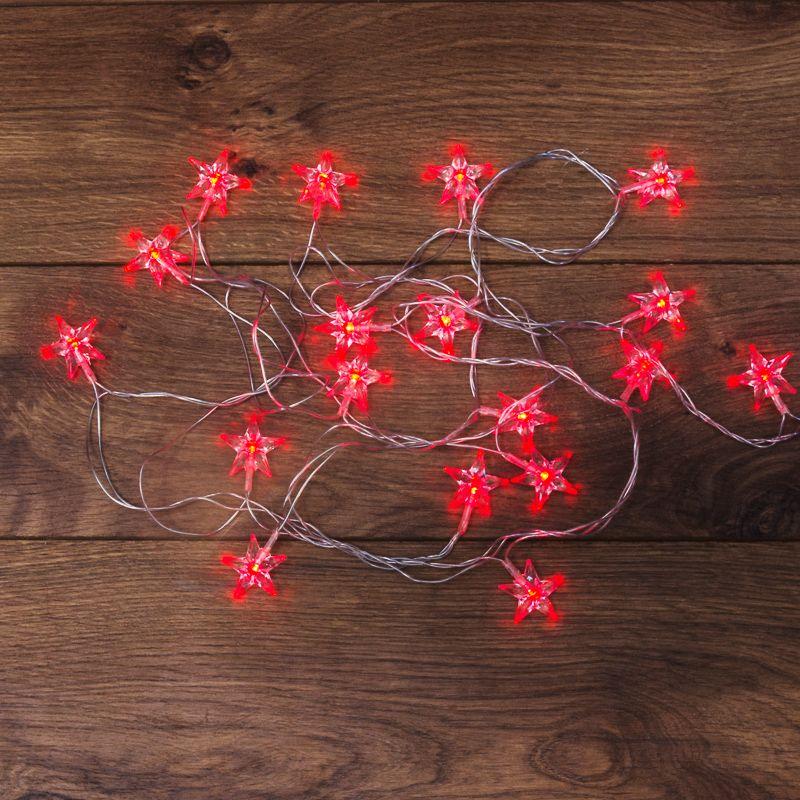 гирлянда светодиодная "звездочки" 2.8м 20led красн. 4вт ip20 neon-night 303-034 от BTSprom.by