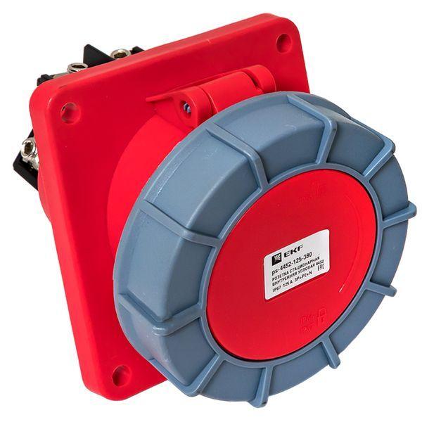  Розетка стационарная внутренняя угловая 4452 3Р+РЕ+N 125А 380В IP67 PROxima EKF ps-4452-125-380 фото в каталоге от BTSprom.by