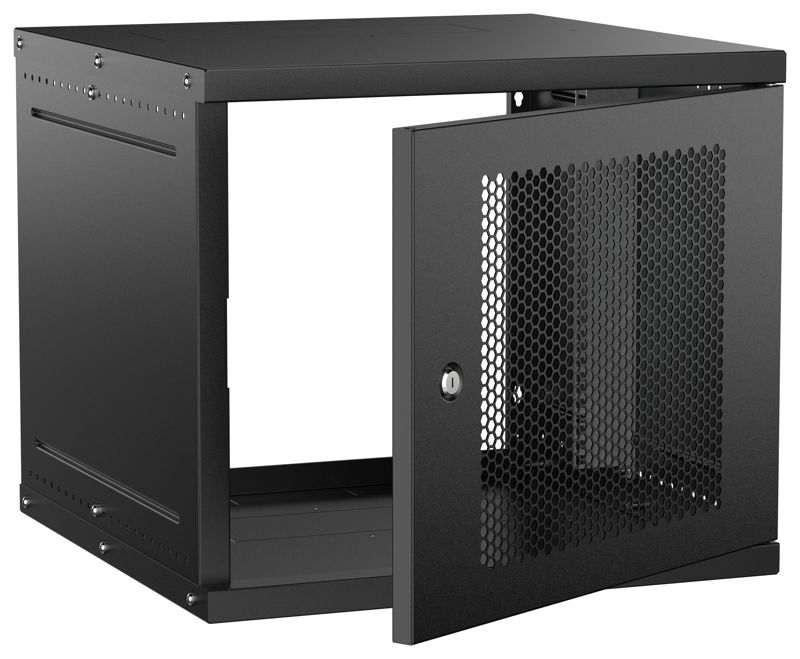 шкаф настенный 9u 600х600мм дверь перфорир. черн. generica lwe5-09u66-pf-g от BTSprom.by
