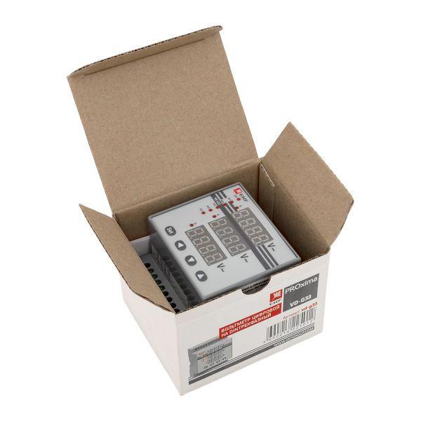  Вольтметр цифровой VD-G33 на DIN-рейку трехфазный EKF vd-g33 фото в каталоге от BTSprom.by