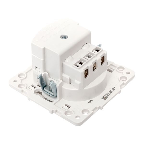  Розетка 1-м СП Стокгольм 16А USB A+C с заземл. защ. шторки винтов. клеммы механизм бел. EKF EYR16-2USB-typeA-typeC фото в каталоге от BTSprom.by
