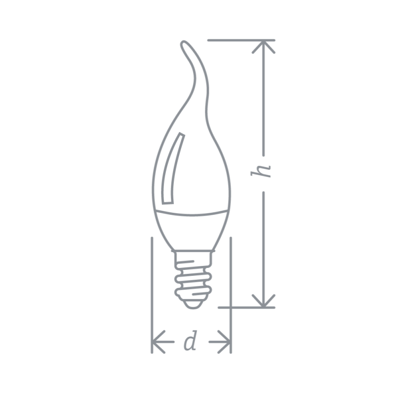 Лампа светодиодная 61 332 NLL-FC37-8.5-230-6.5K-E14-FR 8.5Вт свеча на ветру 6500К холод. бел. E14 730лм 176-264В Navigator 61332 фото в каталоге от BTSprom.by