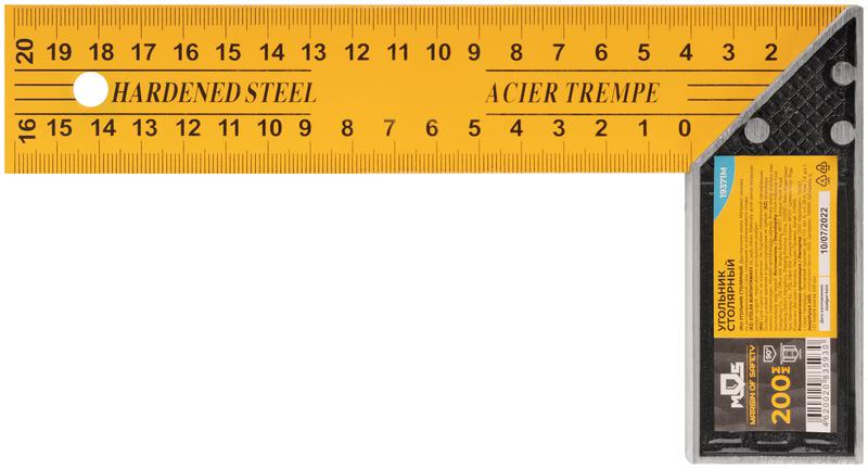 угольник столярный двусторонняя шкала 200мм mos 19371м от BTSprom.by