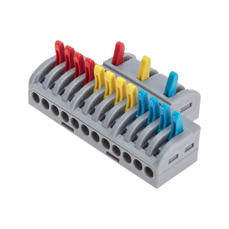  Клемма проходная разветвительная СМК 3х4 3п с монтажн. площадкой (1 ввод 4 вывода на полюс) (блист.4шт) Rexant 07-5248-4 фото в каталоге от BTSprom.by