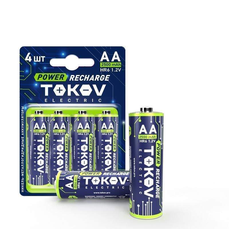 аккумулятор аа/hr6 2500ма.ч (блистер 4шт) tokov electric tke-nma-hr6/b4 от BTSprom.by