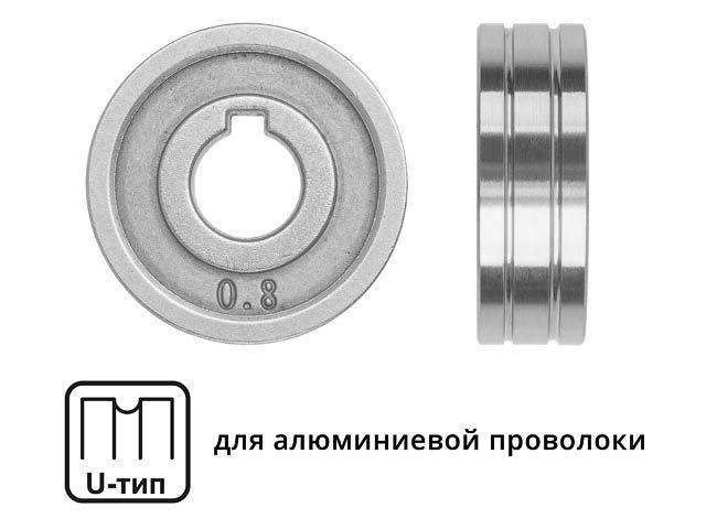 ролик подающий ф 30/10 мм, шир. 10 мм, проволока ф 0,8-1,0 мм (u-тип) (для мягкой проволоки: алюминий) (solaris) от BTSprom.by