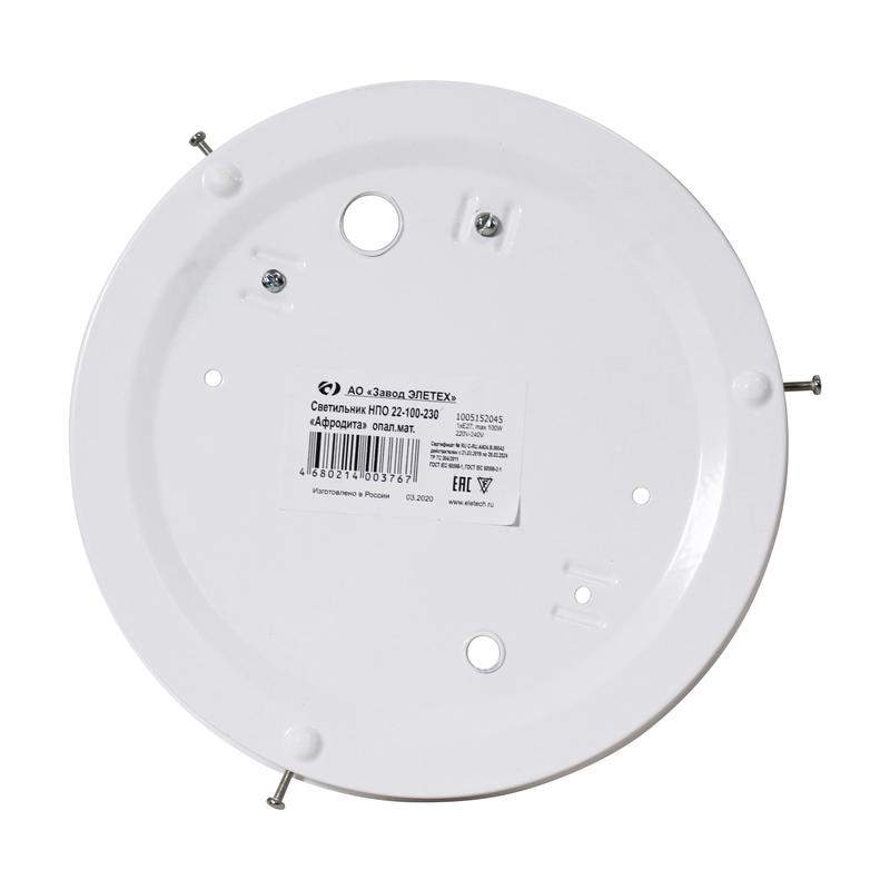  Светильник НПО 22-100-230 "Афродита" 60Вт E27 IP20 матов. опал (инд. упак.) Элетех 1005152045 фото в каталоге от BTSprom.by