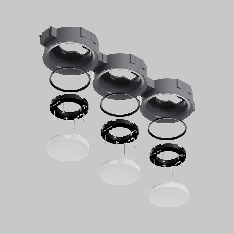  Светильник Intro 12Вт GX53 встраив. для натяжного (ПВХ) потолка Maytoni DL019-GX53-B фото в каталоге от BTSprom.by