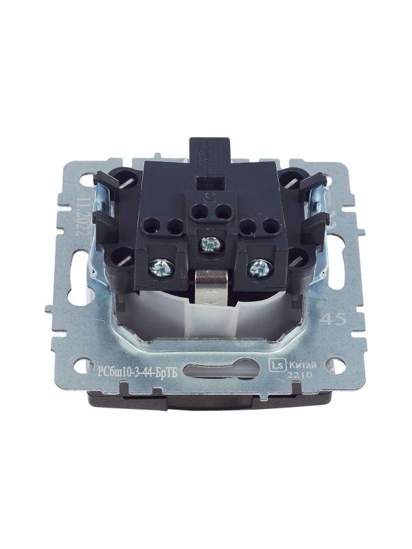  Розетка BRITE РСбш10-3-44-БрТБ 16А IP44 с заземл. защ. шторки с крышкой механизм бронза IEK BR-R16-16-44-K45 фото в каталоге от BTSprom.by