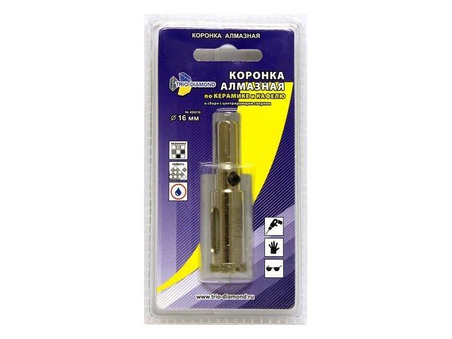 коронка алмазная  d 16 мм по керамике и кафелю trio-diamond 400016 от BTSprom.by