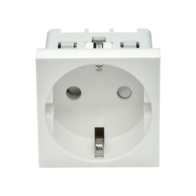  Розетка PRIMER с заземл. защ. шторки винт. зажим РКС-20-30-П-К бел. IEK PR-KK40D-RSZH-2-2-K01 фото в каталоге от BTSprom.by