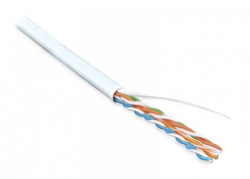 кабель витая пара u/utp кат.5e 4 пары 24 awg ож solid lszh нг(с)-hf uutp4-c5e-s24-in-lszh-wh-305 бел. (уп.305м) hyperline 257784 от BTSprom.by